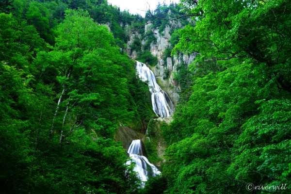 北海道天人峡「羽衣の滝」Hagoromo Falls , Ten-ninkyo Onsen, Hokkaido