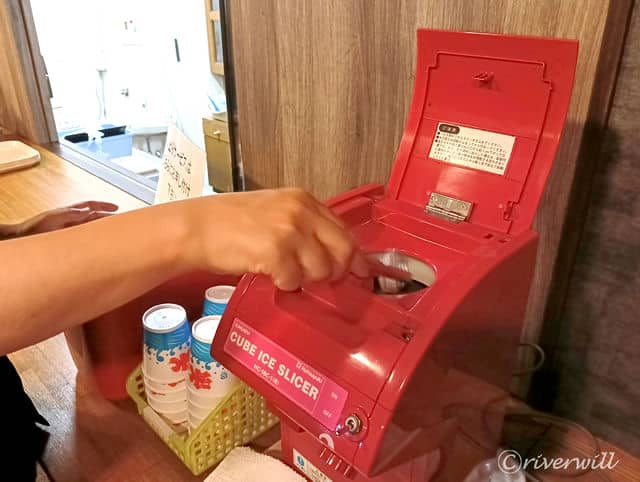 手作りかき氷器