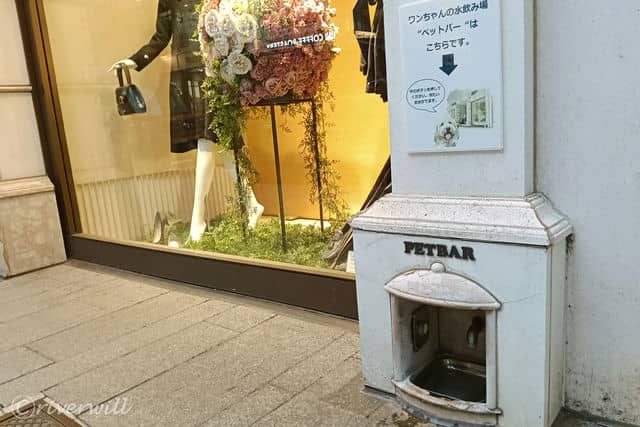 【キタムラ】店の前にあるワンちゃんの水飲み場「ペットバー」